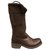 Free Lance lined boots Geronimo model Dark brown Leather  ref.272795