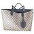 Gucci Reversible Tote Bag Schwarz Monogramm Leder Beige