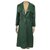 Dolce & Gabbana manteau garni de cuir Soie Rose Vert  ref.273339