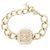 Chanel RINESTONES GOLDEN CC RUCHE Dourado Metal  ref.273830