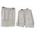 Chanel 11C ECRU TWEED LACE CAMELLIA  GOLD CC logo Button Jacket Skirt Suit Sz.44 Multiple colors  ref.273330