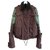 Dior SS05 Knit Sleeve Fur Lined Jacket Brown Polyester  ref.274246