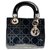 Christian Dior mini lady dior Black Patent leather  ref.274296