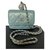 Chanel Runway Iridescent Green Flap Coin Purse Clutch Leather  ref.274352