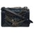 Limited edition - Chanel Boy old medium shoulder bag in leather and navy tweed, Aged silver metal trim Navy blue  ref.274374