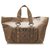 Chanel Brown 8 Knots Lambskin Tote Bag Khaki Leather  ref.274428