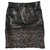 Chanel Skirt Black Leather Tweed  ref.274755