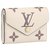 Louis Vuitton Portefeuille LV Victorine cuir empreinte Beige  ref.274799
