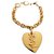 Yves Saint Laurent.  Bracelet pendentif cœur. Plaqué or Bijouterie dorée  ref.274806