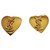 YVES SAINT LAURENT. Pendientes "corazón". Gold hardware Chapado en oro  ref.274808