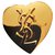 YVES SAINT LAURENT.  Broche "Heart Logo". Gold hardware Chapado en oro  ref.274809
