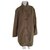 Autre Marque Coats, Outerwear Beige Green Cotton Wool  ref.274825