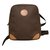 Lancel brown beige backpack Leather Cotton  ref.274852