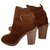 Louis Vuitton Ankle Boots Brown Suede  ref.274855