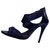 Diane Von Furstenberg DvF Mesh and leather high heels Black  ref.274909