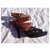 Dries Van Noten 2 tone leather sandals Brown Black Cloth  ref.274917