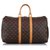 Louis Vuitton Brown-Monogramm-Keepall 45 Braun Leder Leinwand  ref.274989