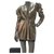 Yves Saint Laurent Saint Laurent Plunge Neck Gold Tunic Dress Dress Sz 40 Golden Viscose  ref.275026