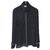 Blouse ornée en tweed à mailles de chaîne en soie noire Chanel Sz.40  ref.275028