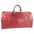 Louis Vuitton Keepall 50 Vermelho Couro  ref.275120