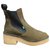 Autre Marque chelsea boots Kickers vintage seventies p 36 Cuir Vert olive  ref.275128