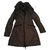 Moncler Coats, Outerwear Brown Polyester  ref.275152