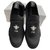 Christian Dior Schwarze Turnschuhe mit kleiner Tasche und gesticktem Ane Nylon  ref.275157