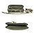 Rodo Black Leder gefüttert gerahmte Blumen Clutch Brieftasche Tasche Handtasche Silberkette Schwarz - Ansicht 3