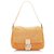 Fendi Orange Mamma Forever Canvas Shoulder Bag Brown Beige Leather Cloth Pony-style calfskin Cloth  ref.275386