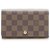 Louis Vuitton Brown Damier Ebene Flap Small Wallet Cloth  ref.275446