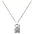Gucci Silver Ghost Tag Pendant Necklace Silvery Metal  ref.275456