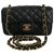 Timeless Chanel Mini rechteckige Tasche mit schwarzer Klappe aus Kaviar Kalbsleder  ref.275680