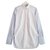 Céline Long shirt with wide cuffs and side slits. Phoebe Philo design. Size 34 fr. White Blue Light blue Cotton  ref.275926