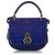 Mulberry Blue Croc Embossed Amberley Patent Leather Satchel  ref.276091