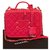 Chanel Vanity Case Mittlere Tasche Rot Gold hardware Leder  ref.276283