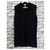 Hermès VERY RARE VINTAGE HERMES SLEEVELESS CARDIGAN SWEATER Black Silk Cashmere  ref.276381