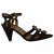 Sonia Rykiel Strappy sandals from leather and suede Black Dark blue  ref.276610