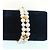 Autre Marque Bracciale manchette in oro giallo con perle Akoya e diamanti Bianco Gold hardware - vista 2