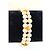 Autre Marque Bracciale manchette in oro giallo con perle Akoya e diamanti Bianco Gold hardware - vista 3