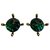 Yves Saint Laurent earrings Dark green Metal Glass  ref.276694