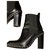 Chanel Ankle Boots Black Leather  ref.276752