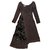 Prada Dresses Brown Silk  ref.277062