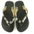 Louis Vuitton Black Shiny Leather Gold hardware LV Logo Thong Sandals size 37,5  ref.277071