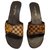 Louis Vuitton Mules Brown Leather Wood  ref.277079
