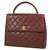 CHANEL coco handle matelasse Womens handbag Bordeaux x gold hardware  ref.277090