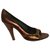 Gina Swarowski trim peep toes Metallic Bronze Leather  ref.277145