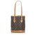 Louis Vuitton Brown Monogram Petit Bucket Dark brown Leather Cloth  ref.277201