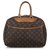 Louis Vuitton Brown Monogram Deauville Light brown Leather Cloth  ref.277224
