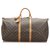Louis Vuitton Brown Monogram Keepall 55 Dark brown Leather Cloth  ref.277287