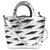 Bolso satchel Balenciaga Silver Neo Basket de cuero Negro Plata Paño  ref.277288